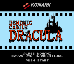 Demonic Castle Dracula Title Screen