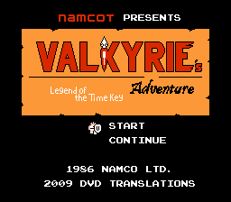 Valkyrie's Adventure Title Screen
