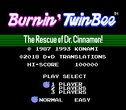 Burnin' Twinbee Title Screen